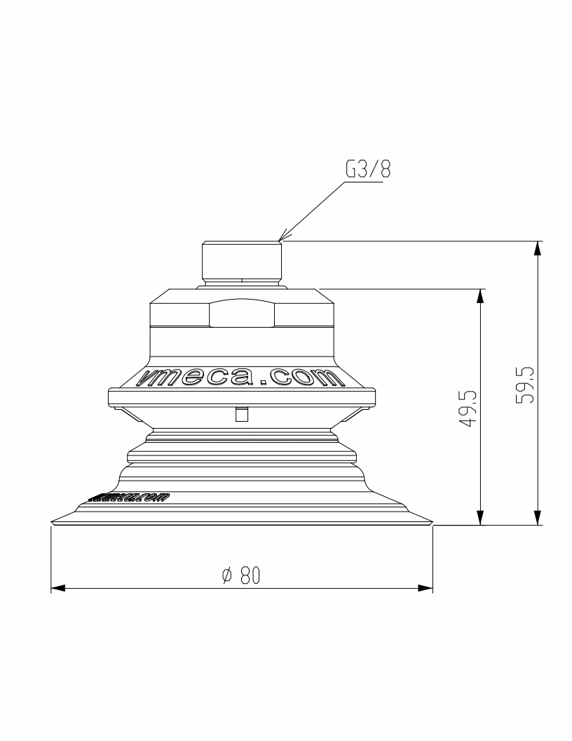 Suction Cup for Cardboard Ø80