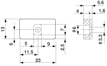 Rectangle Pad for Micro Mini Cylinder