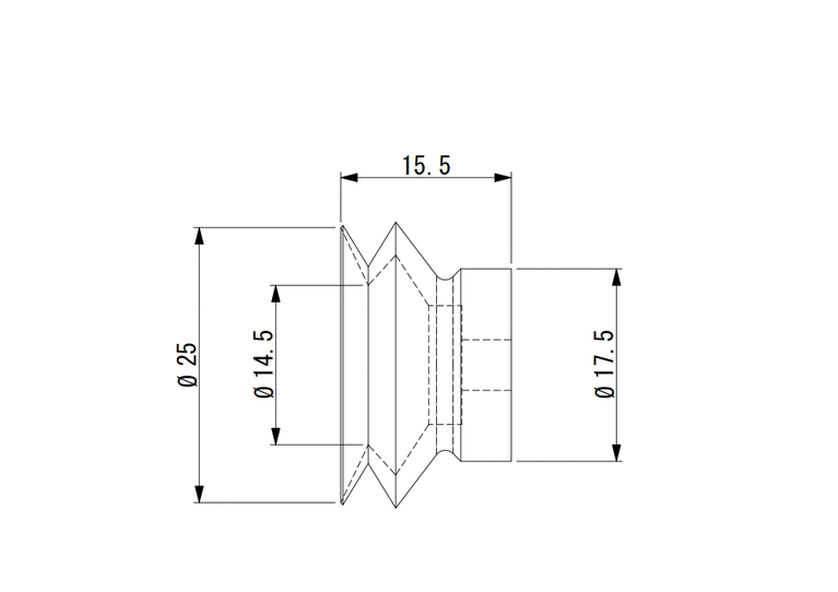 VACUUM PAD 25MM