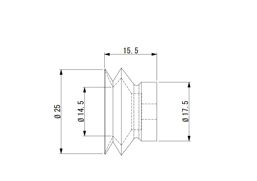 VACUUM PAD 25MM