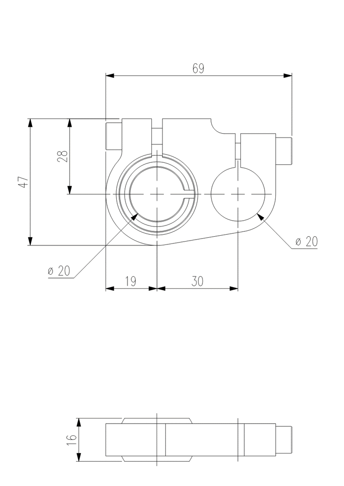 FLOATING PARALLEL CONNECTOR (PHI 20)