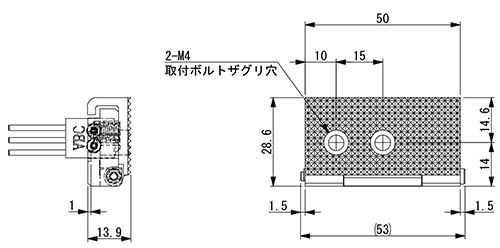 RECTANGLE PAD FOR MINI CYLINDER W/SWITCH