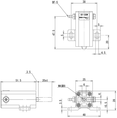 Mini Cylinder 20mm