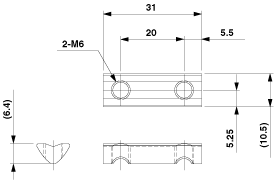 Nut M6-2P-20