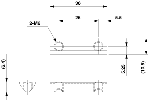 Nut M6-2P-25