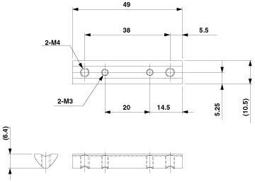 Nut M4-2P-38/M3-2P-20