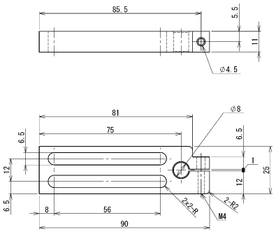 Cylinder Bracket Phi.8