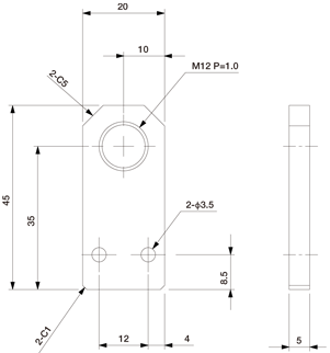 Suction Link Bracket M12