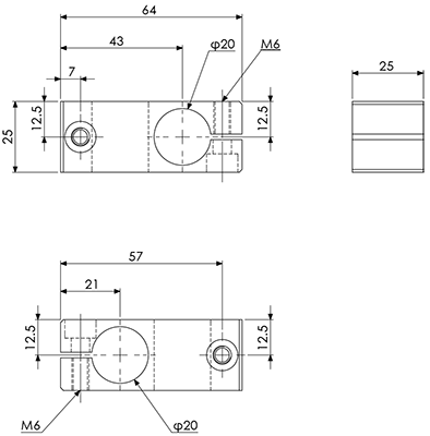 Cross Connector Phi.20-20