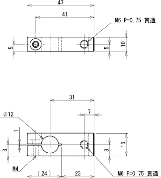 Suction Bracket Phi.12-M6