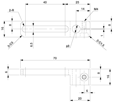 Slide Bracket 40 W-Phi.8