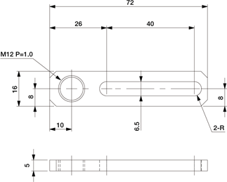 Slide Bracket 40 W-M12