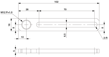 Slide Bracket 70 W-M12