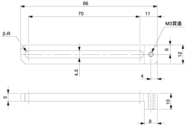 Slide Bracket 70 M3