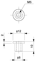 Bushing Nut Phi.8-M5