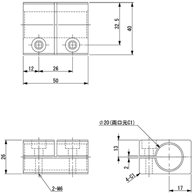 Straight Connector (Phi 20)