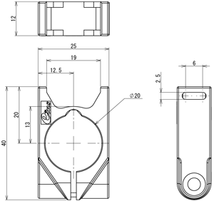 Fixture Phi.20 (For Cable Tie)