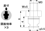 Flat Suction Cup (Silicon/Cloudy Transp) 3.5mm