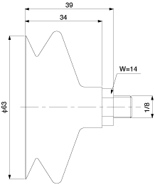 Bellows Cup 1.5-Stage (Silicon/Cloud TR) 63mm