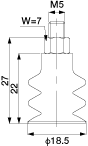 Bellows Cup 2.5-Stage (Silicon/Cloud TR) 18.5mm