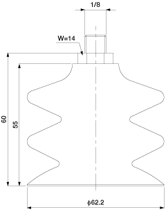 Bellows Cup 2.5-Stage (Silicon/Cloud TR) 62.2mm