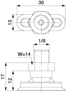 Oval Cup (Silicon/Cloudy Transp) 10x30mm