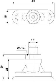 Oval Cup (Silicon/Cloudy Transp) 15x45mm