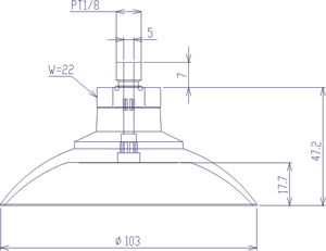 Suction Cup (For Steel Sheet w/Screw) 103mm