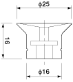 Suction Cup (Std/Silicon/Brown) 25mm