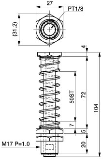 Suction Stem/Large M17 P=1.0