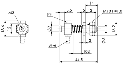 Suction Stem/Mini M10 P=1.0