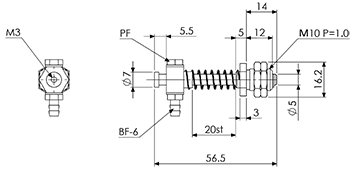 Suction Stem/Mini M10 P=1.0