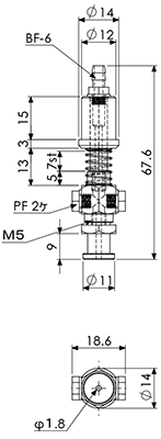 Suction Stem Non-Rotate/Small Phi.12