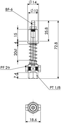 Suction Stem Non-Rotate/Small Phi.12