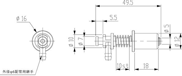 EXTRA-LIGHT SUCTION STEM / MINI PHI.12