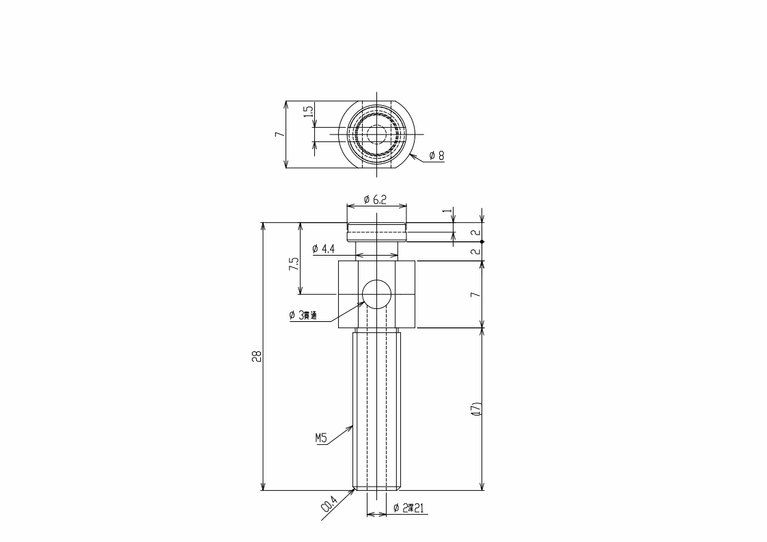 INNER STEM FOR PAD-IN-PAD