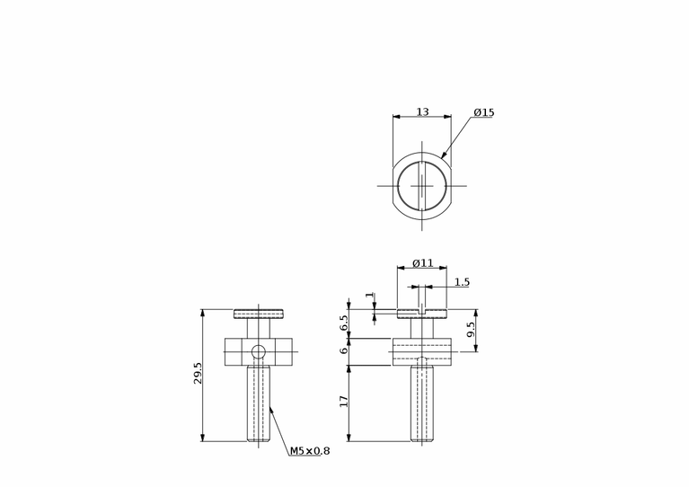 INNER STEM FOR PAD-IN-PAD