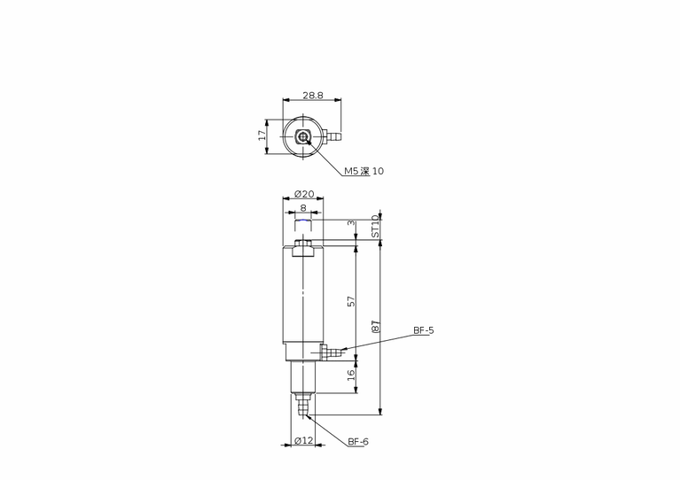 SUCTION CYLINDER W/O SENSOR