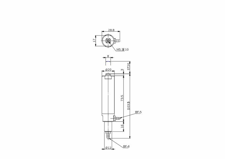 SUCTION CYLINDER W/O SENSOR