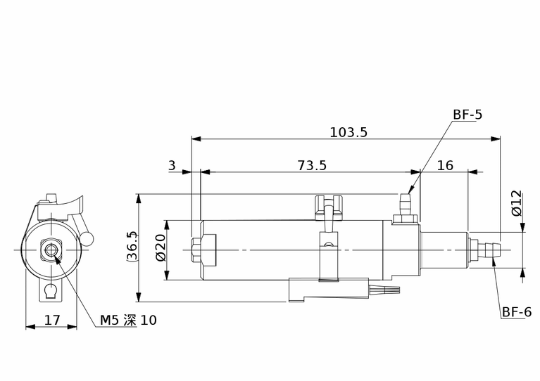 SUCTION CYLINDER W/ SENSOR