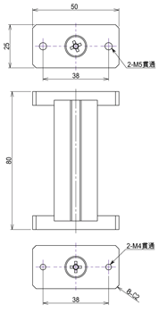 Spacer Aluminum 80H