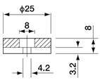 Round Pad for Mini Cylinder Phi.25