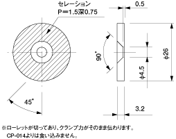 Round Claw for Mini Cylinder Phi.25