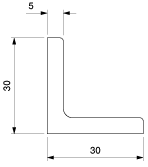 Aluminum Angle 30x30