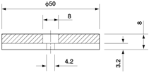 Round Pad for Mini Cylinder Phi.50