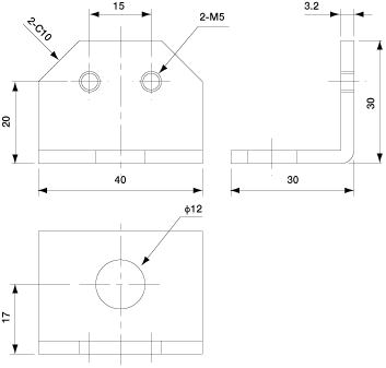 Suction Stem Angle Bracket/Small Upper