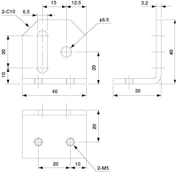 Suction Stem Angle Bracket/Small R-Lower